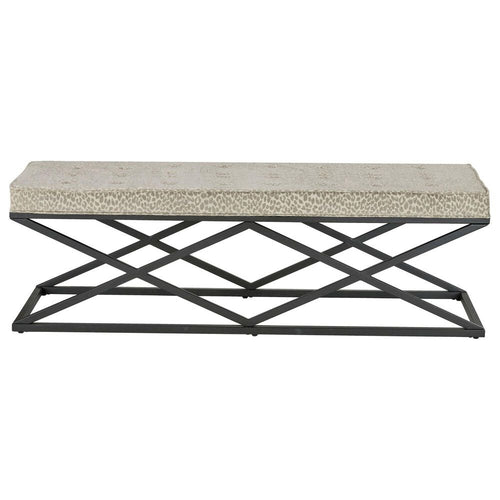 ANGIE SNOW LEOPARD BENCH