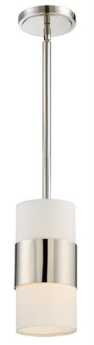 Polished Nickel Stripe 1 Light Pendant, Lighting, Laura of Pembroke