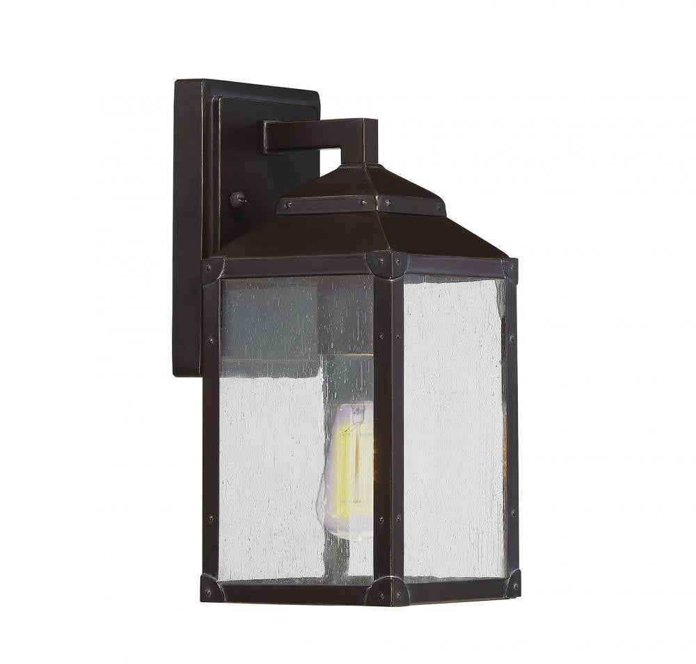 English Bronze Seeded Glass Outdoor Wall Lantern, Lighting, Laura of Pembroke
