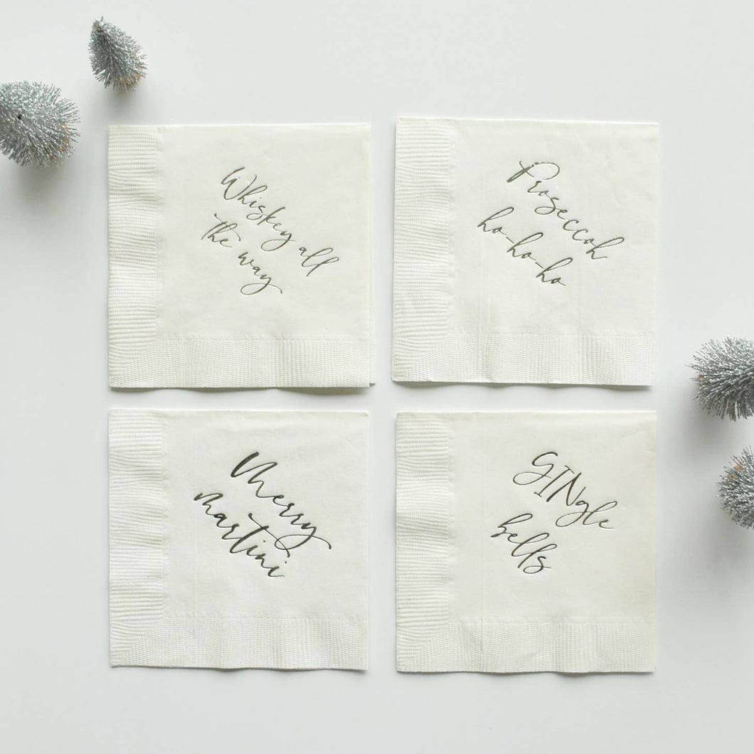 CHRISTMAS COCKTAILS NAPKIN