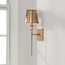 WHITNEY 1-LIGHT SCONCE, AGED BRASS