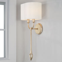 CLAIRE 2-LIGHT SCONCE, BRUSHED CHAMPAGNE