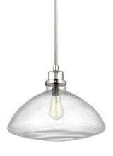 Clear Seeded Glass 1 Light Pendant, Lighting, Laura of Pembroke