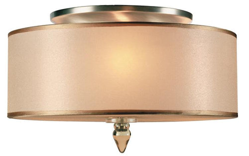 Drum Shade 3 Light Brass Flush Mount, Lighting, Laura of Pembroke