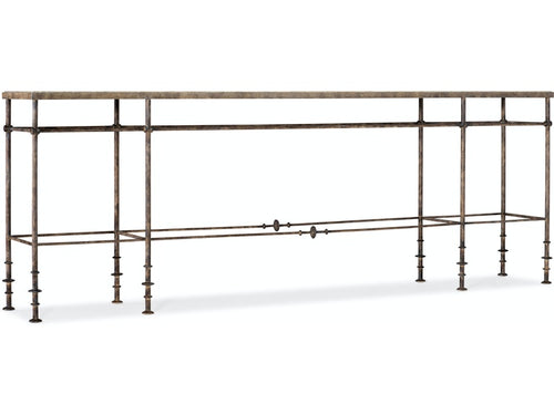 LA GRANGE ST JAMES METAL AND STONE CONSOLE