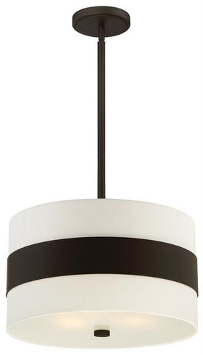 Dark Bronze Stripe 3 Light Pendant, Lighting, Laura of Pembroke