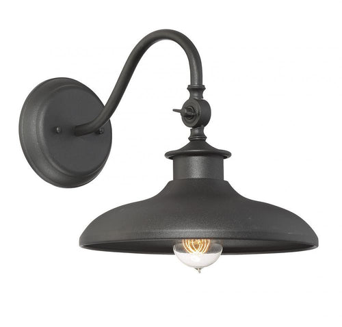 Curved Arm and Wide Shade Wall Lantern, Lighting, Laura of Pembroke
