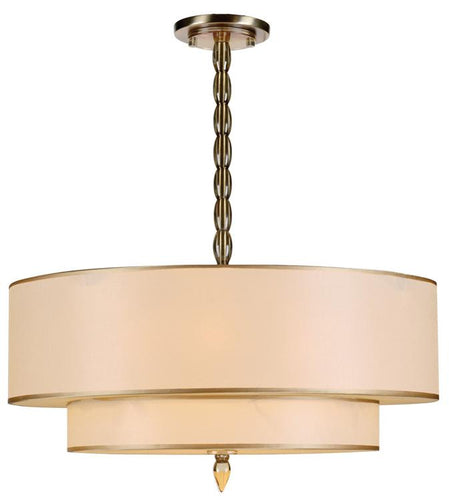 Drum Shade 5 Light Brass Chandelier, Lighting, Laura of Pembroke