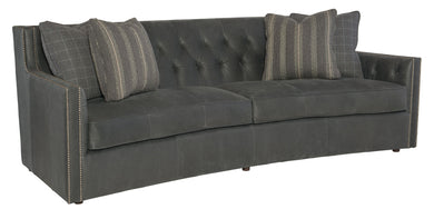 Curved Leather Sofa, Home Furnishings, Laura of Pembroke