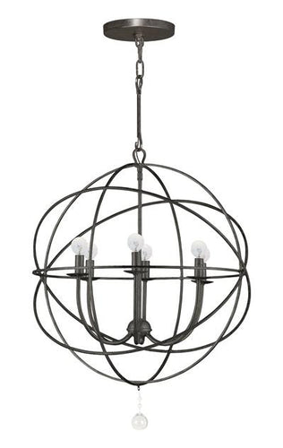 6 Light Bronze Sphere Chandelier, Lighting, Laura of Pembroke