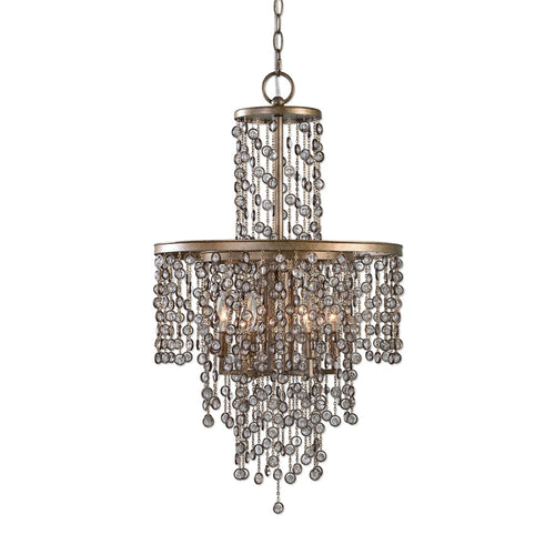 Raining Crystals 6 Light Chandelier, Lighting, Laura of Pembroke