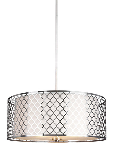 Perforated Metal 3 Light Pendant, Lighting, Laura of Pembroke