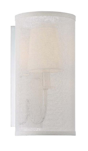 1 Light Polished Nickel Sconce, Lighting, Laura of Pembroke