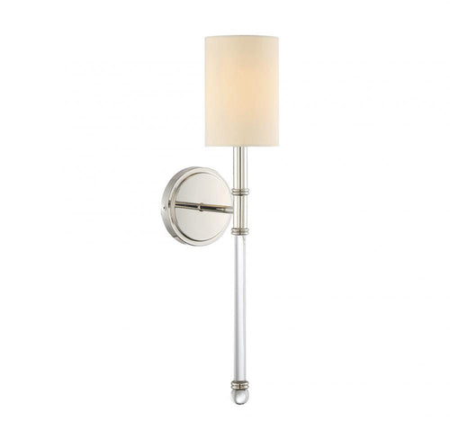 Slim Polished Nickel 1 Light Sconce, Lighting, Laura of Pembroke