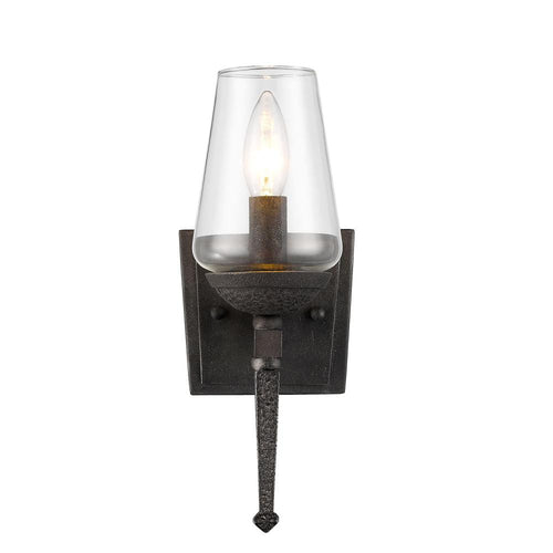 Dark Natural Iron 1 Light Sconce, Lighting, Laura of Pembroke