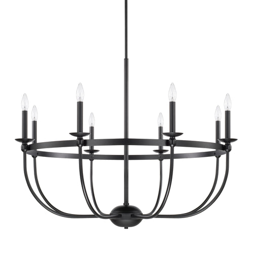 Rylann Matte Black 8 Light Chandelier, Lighting, Laura of Pembroke