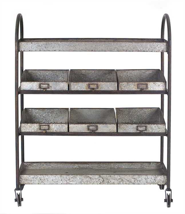 4-Tier Cart with Bins, Home Furnishings, Laura of Pembroke
