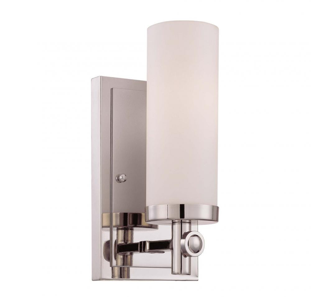 Contemporary Polished Nickel Wall Light, Lighting, Laura of Pembroke