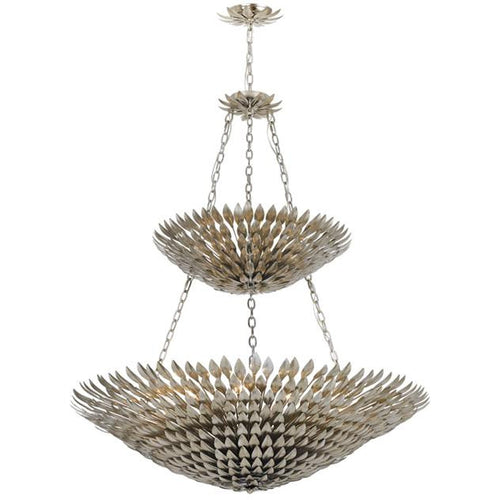 Silver Leaf 18 Light Chandelier, Lighting, Laura of Pembroke