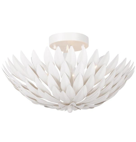 Matte White Leaf 4 Light Ceiling Mount, Lighting, Laura of Pembroke