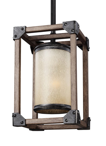 Rustic Wood 1 Light Mini Pendant, Lighting, Laura of Pembroke