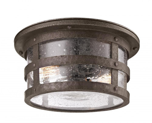 Bronze Outdoor 2 Light Flush Mount, Lighting, Laura of Pembroke
