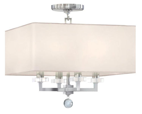 Nickel 4 Light Ceiling Mount, Lighting, Laura of Pembroke
