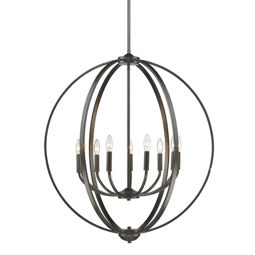 Colson EB 9 Light Chandelier in Etruscan Bronze, Lighting, Laura of Pembroke