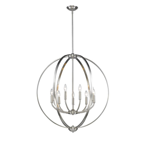 Colson PW 9 Light Chandelier in Pewter, Lighting, Laura of Pembroke
