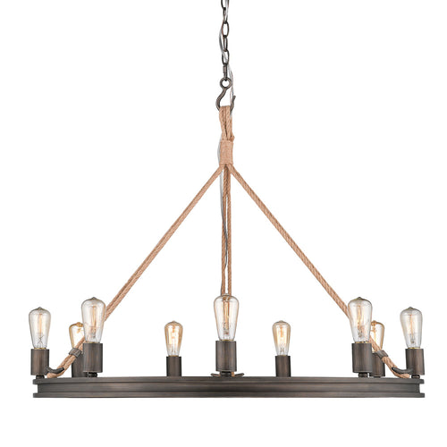 Chatham 9 Light Chandelier in Gunmetal Bronze, Lighting, Laura of Pembroke