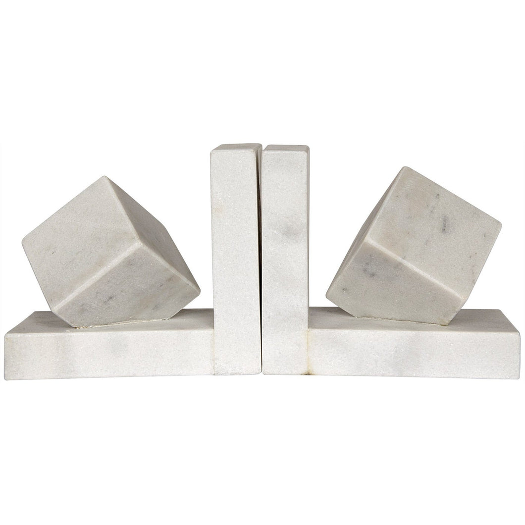 MARBLE CUBE BOOKENDS