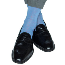 AZURE BLUE WITH CORAL PIN DOT
