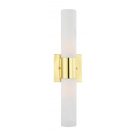 Aero 2 Light Polished Brass Bath Vanity, Lighting, Laura of Pembroke