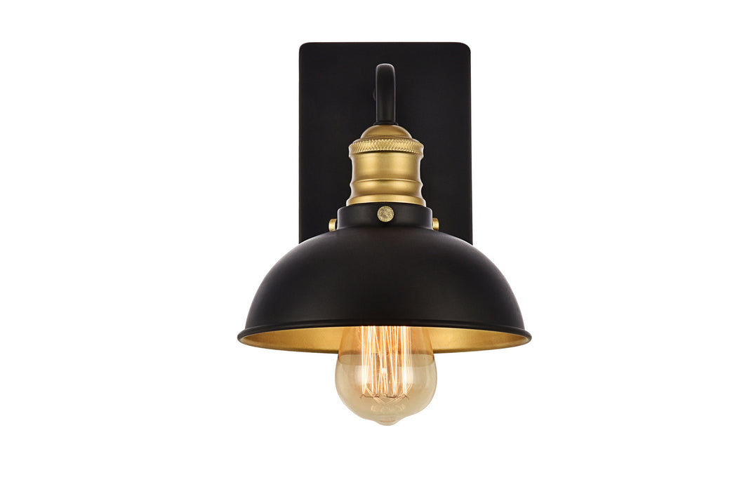 Anders Black and Brass 1 Light Sconce, Lighting, Laura of Pembroke