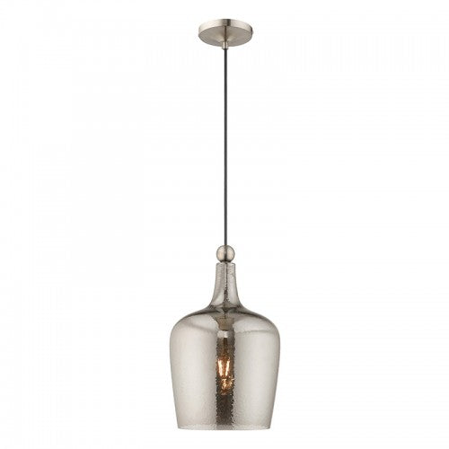 Art Glass Mini Pendants 1 Light Brushed Nickel Mini Pendant, Lighting, Laura of Pembroke