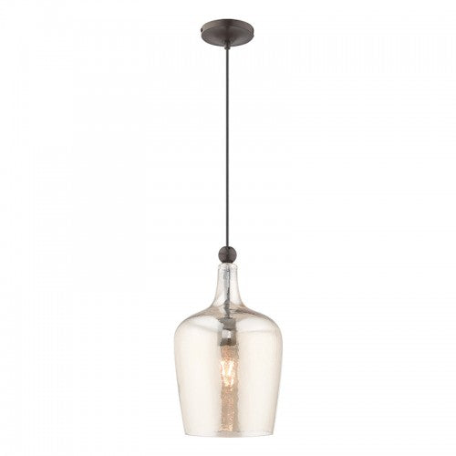 Art Glass Mini Pendants 1 Light English Bronze Mini Pendant, Lighting, Laura of Pembroke