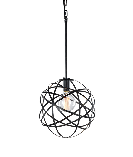 Black Atom 1 Light Orb Pendant