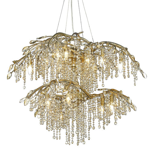 Autumn Twilight 2 Tier - 18 Light Chandelier-Mystic Gold
