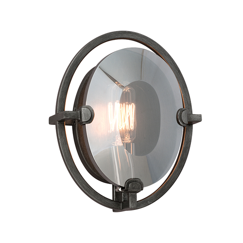 Graphite Prism Round Wall Sconce, Lighting, Laura of Pembroke
