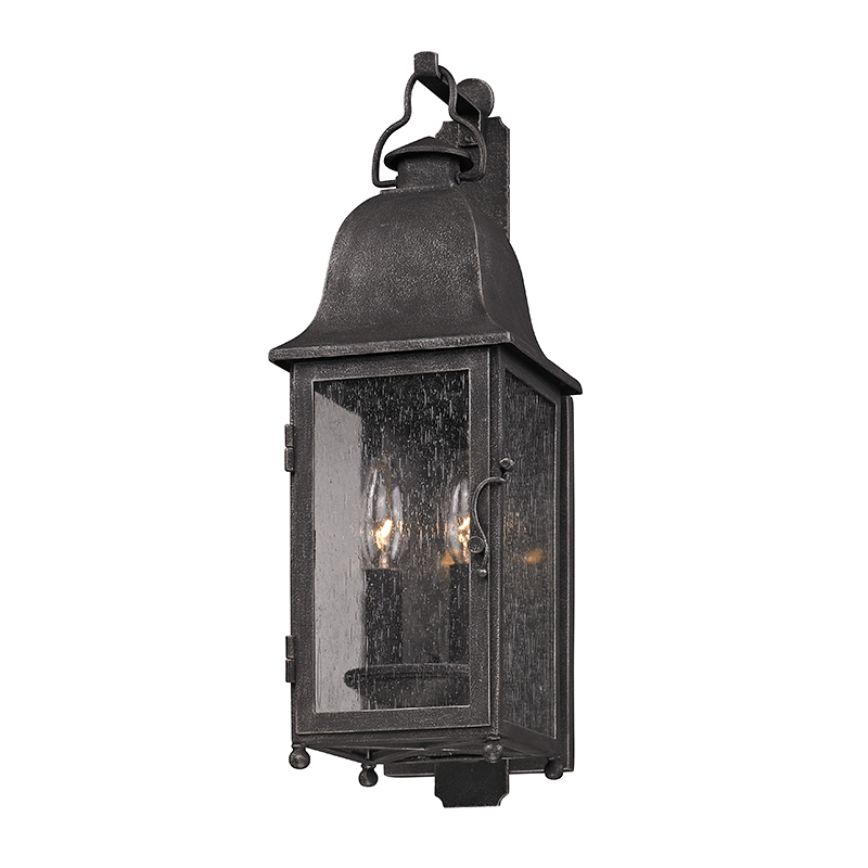 Outdoor Larchmont Aged Pewter Small Wall Lantern, Lighting, Laura of Pembroke