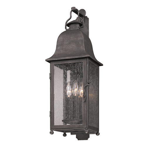 Outdoor Larchmont Aged Pewter Medium Wall Lantern, Lighting, Laura of Pembroke
