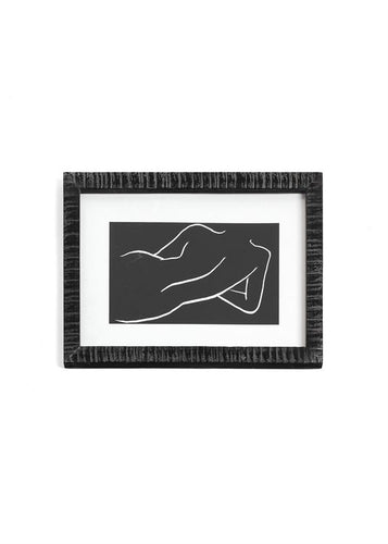 BAMASI FRAMED WALL ART BLACK WHITE