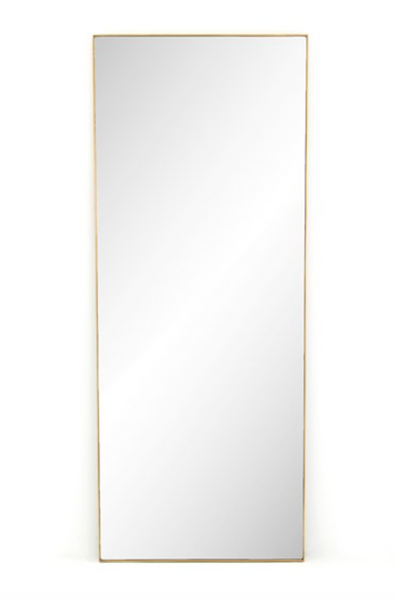 BELLVUE FLOOR MIRROR, POLISHED BRASS