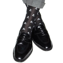 BLACK WITH WHITE SKULL AND CROSSBONE