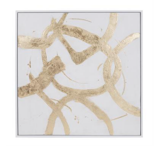 Ballare Canvas Hand Painted Original Art - White