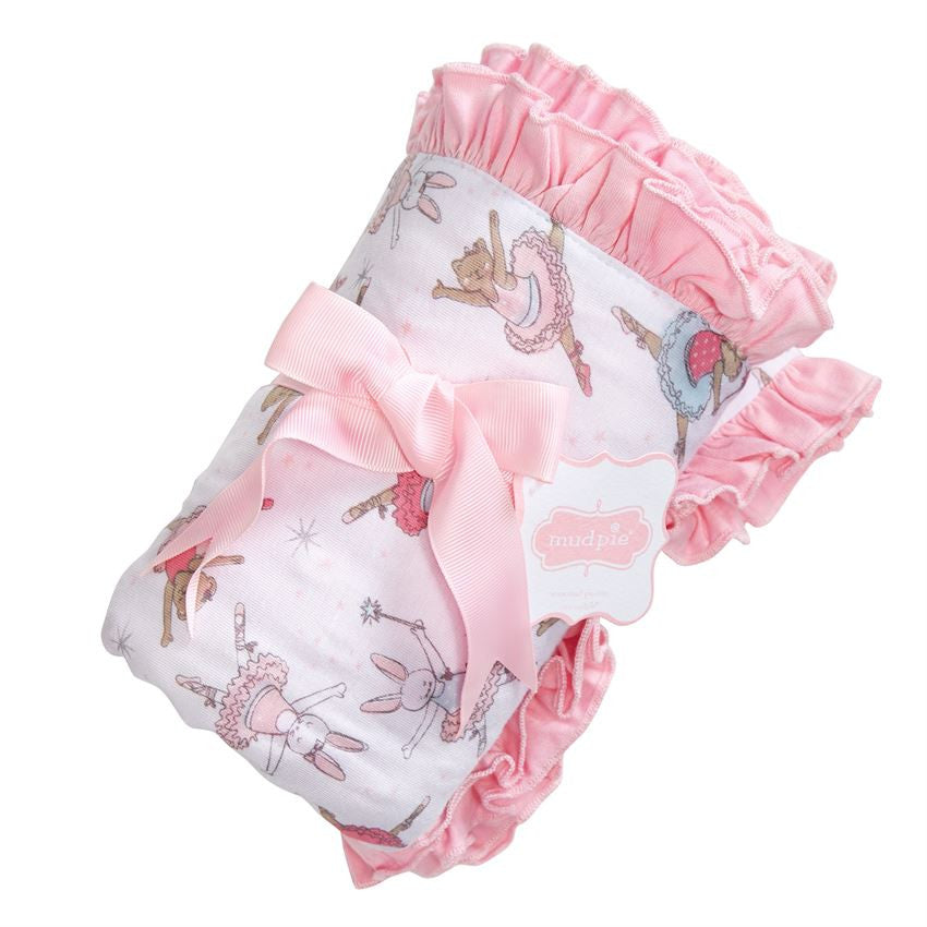 Ballerina Ruffle Blanket, Gifts, Mud Pie, Laura of Pembroke