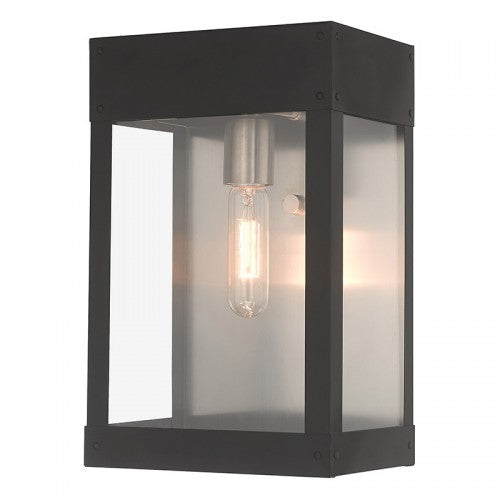 Barrett 1 Light Black Wall Lantern, Lighting, Laura of Pembroke