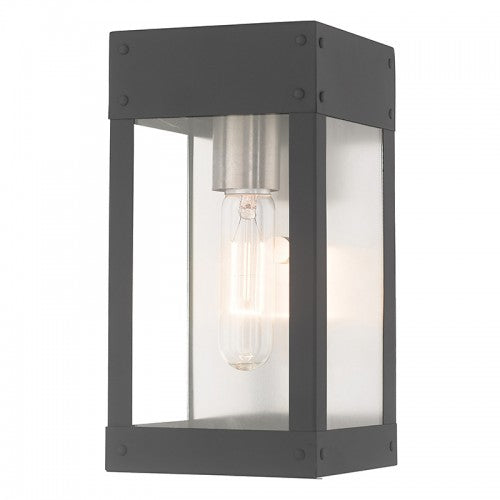 Barrett 1 Light Scandinavian Gray Wall Lantern, Lighting, Laura of Pembroke