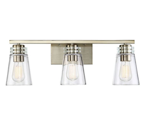 Brannon 3 Light Noble Brass Bath Bar