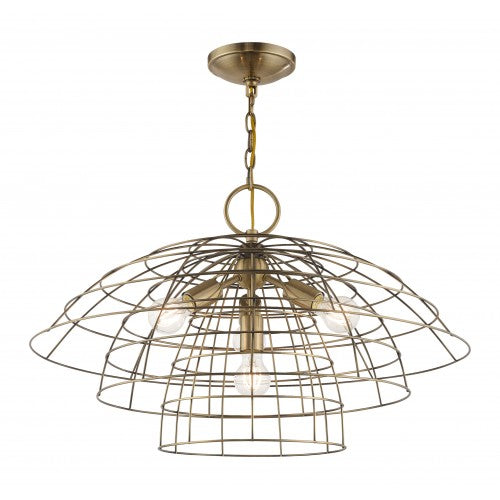 Brooklyn 4 Light Antique Brass Chandelier, Lighting, Laura of Pembroke